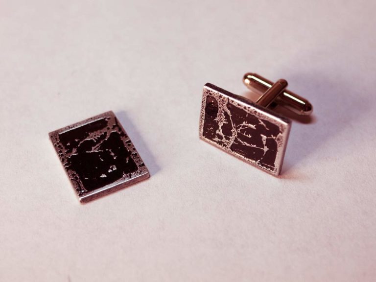 New Cufflinks from Etched Zinc Plates