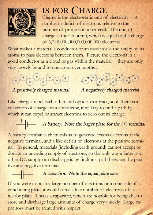 Electricity Quick Reference Cards