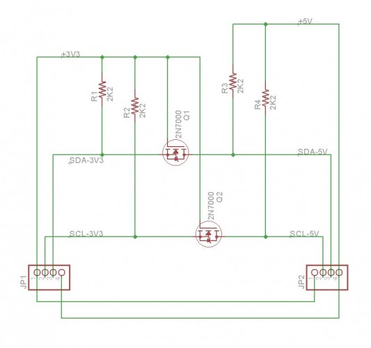 i2c Logic Level Shifter Schematic